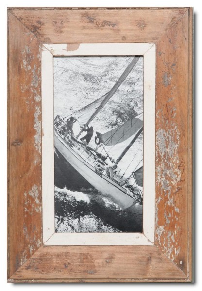 Panoramic distressed wood picture frame for the picture size 29,7 x 14,8 cm by Luna Designs