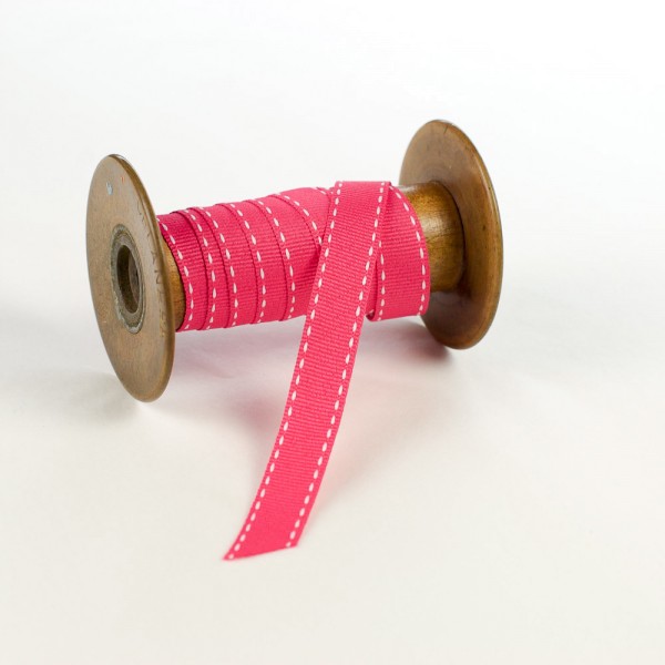 15mm Geschenkband aus Textil mit Sattelstich