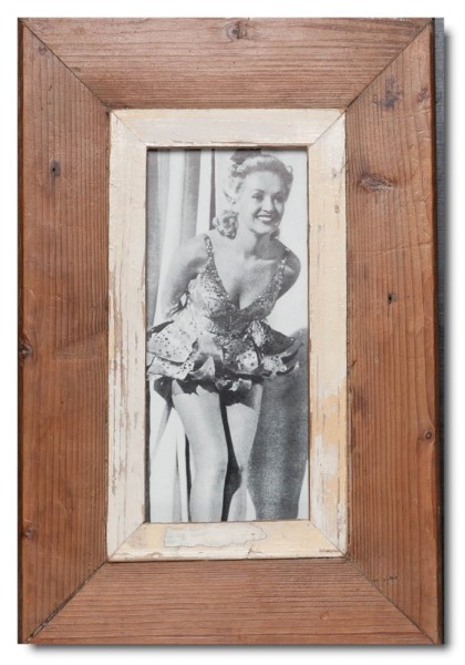 Reclaimed wooden picture frame panoramic for photo size 2:1