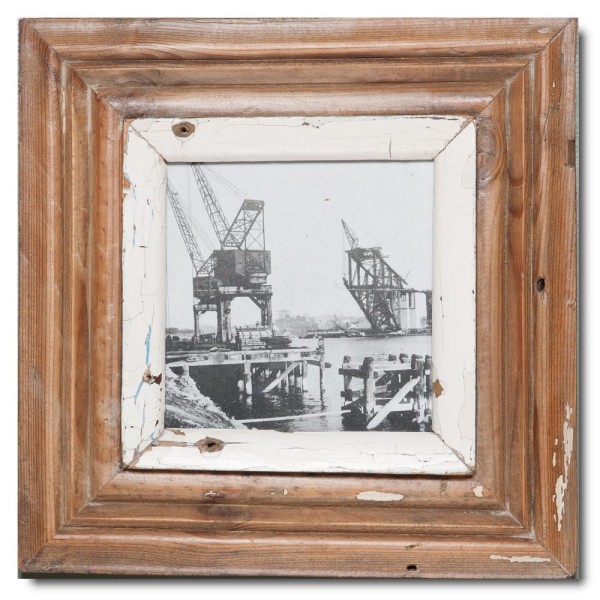 Distressed wood frame for the picture size DIN A5 square